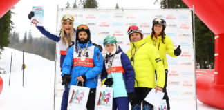 Ольга Сумская, Виталий Борисюк, Аня Борисюк, Андрей Кише с супругой - лыжные гонки Winter Celebrity Games фото