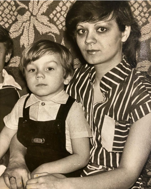 фото маленький Андре Тан с мамой